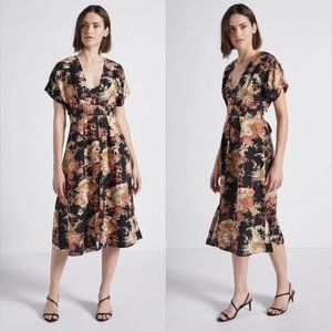 NWT Current Elliott The Retro Dress Bamboo Floral